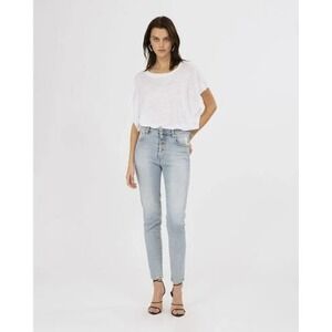 IRO Paris Gaety-19S Slim High Rise Button Fly Light Wash Denim Jeans Size 27 NWT